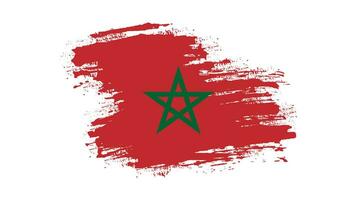 kleurrijk Marokko grunge vlag vector
