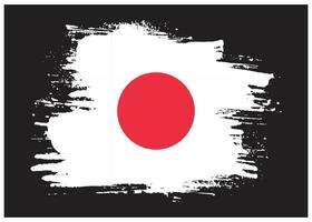 kleurrijk hand- verf Japan grungy vlag vector