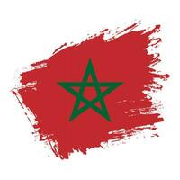 grunge structuur vervaagd Marokko vlag vector