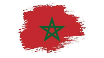 nieuw Marokko hand- verf grunge vlag vector