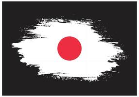 inkt spatten borstel beroerte Japan vlag vector