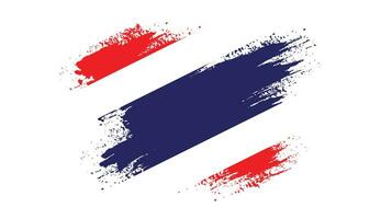 wijnoogst stijl hand- verf Thailand vlag vector