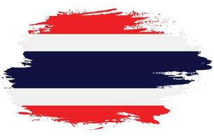 inkt verf borstel beroerte kader Thailand vlag vector