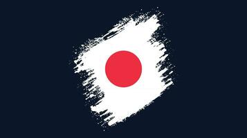 inkt borstel beroerte Japan vlag vector
