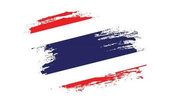 grunge effect Thailand vlag ontwerp vector