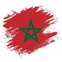 nieuw creatief grunge structuur Marokko vlag vector