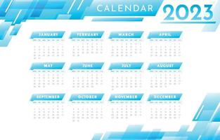 blauw zakelijke abstract vorm 2023 kalender vector