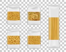 Italiaans spaghetti en penne pasta pakketjes vector