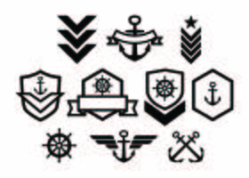 Gratis Army Badge Collection Vector