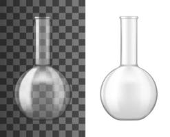 glas fles of beker van chemisch laboratorium vector