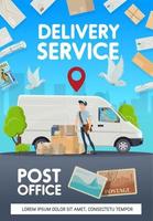 post mail levering, post kantoor koerier Verzending vector