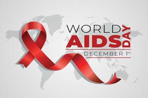 wereld AIDS dag banier achtergrond. vector