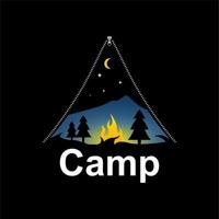 camping ontwerp element voor logo, poster, kaart, banier, embleem, t shirt. vector illustratie