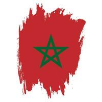 abstract Marokko grunge structuur vlag ontwerp vector