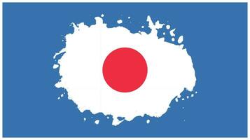 grunge structuur Japan vlag achtergrond vector