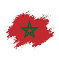 wijnoogst Marokko grunge structuur vlag vector