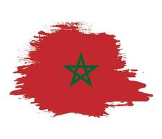 kleurrijk grunge effect Marokko vlag vector