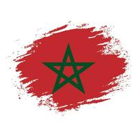 kleurrijk grunge structuur Marokko wijnoogst vlag vector
