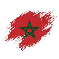 grunge structuur Marokko vlag achtergrond vector