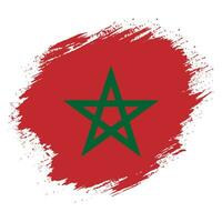 borstel effect Marokko grunge structuur vlag vector