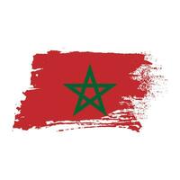 nieuw plons grunge structuur Marokko vlag vector