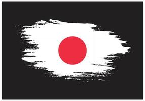 inkt spatten borstel beroerte Japan vlag vector