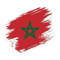 Marokko grunge structuur vlag vector