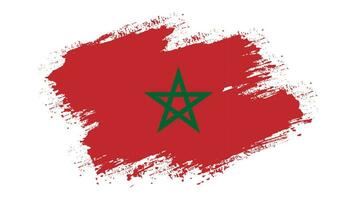 nieuw Marokko vervaagd grunge vlag vector