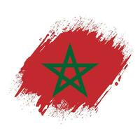 plons Marokko grunge vlag vector