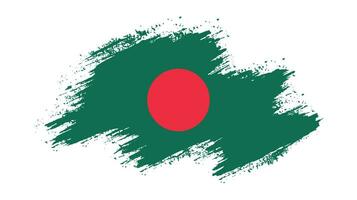 hand- verf Bangladesh grunge vlag vector