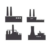fabriek silhouet rook vector