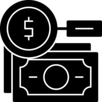 zoeken geld vector icoon ontwerp