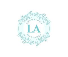 la brief bruiloft monogram logos sjabloon, hand- getrokken modern minimalistisch en bloemen Sjablonen voor uitnodiging kaarten, opslaan de datum, elegant identiteit. vector