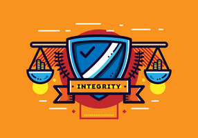 Gratis integriteit badge vector