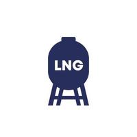 lng tank icoon Aan wit vector