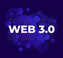 web 3.0 of web3 internetten, vector illustratie