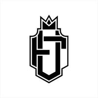 uf logo monogram ontwerp sjabloon vector