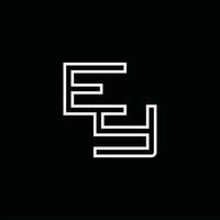 ey logo monogram met lijn stijl ontwerp sjabloon vector