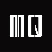 mq logo monogram met midden- plak ontwerp sjabloon vector