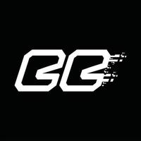 bb logo monogram abstract snelheid technologie ontwerp sjabloon vector