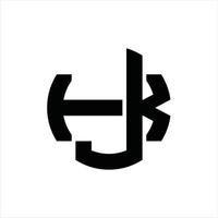 jk logo monogram ontwerp sjabloon vector
