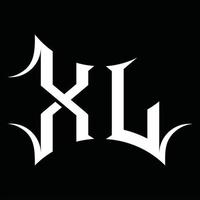 xj logo monogram met abstract vorm ontwerp sjabloon vector