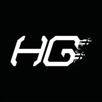 hg logo monogram abstract snelheid technologie ontwerp sjabloon vector