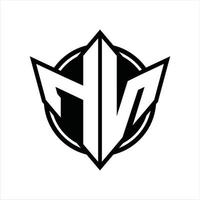 hn logo monogram ontwerp sjabloon vector