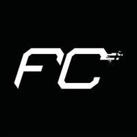fc logo monogram abstract snelheid technologie ontwerp sjabloon vector