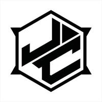 jc logo monogram ontwerp sjabloon vector