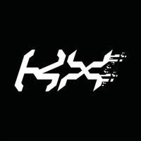 kx logo monogram abstract snelheid technologie ontwerp sjabloon vector