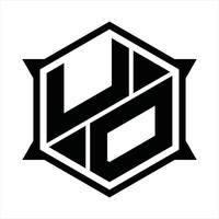 uo logo monogram ontwerp sjabloon vector