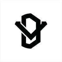dv logo monogram ontwerp sjabloon vector