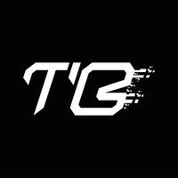 tb logo monogram abstract snelheid technologie ontwerp sjabloon vector